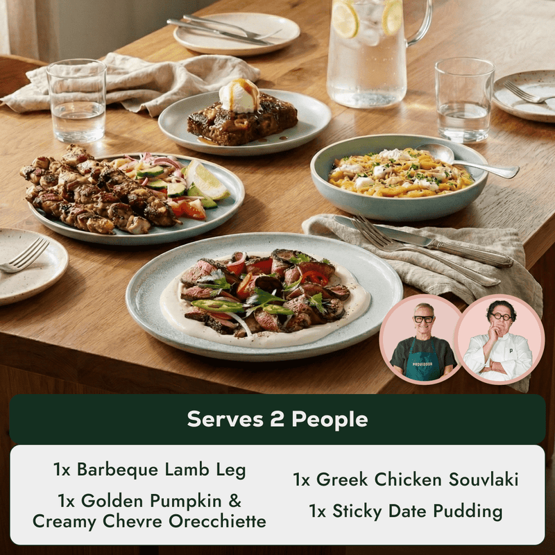 Load image into Gallery viewer, Barbeque Lamb Leg &amp; Pumpkin Orecchiette Collection - Providoor
