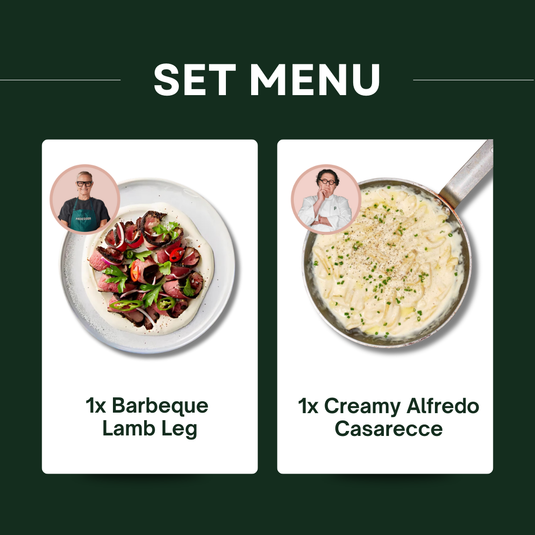 Barbeque Lamb Leg & Alfredo