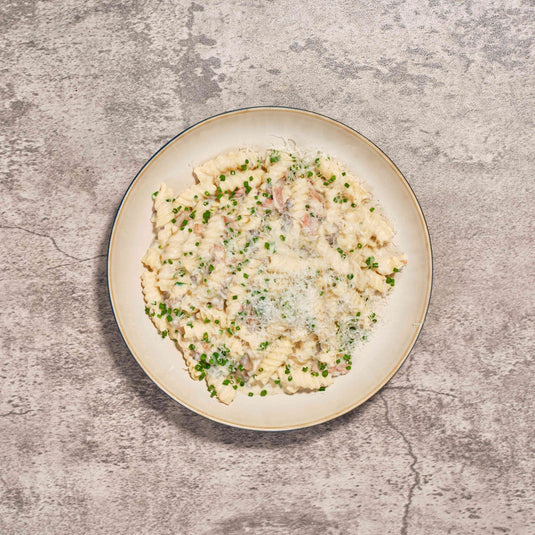 Fusilli with Fungacci Cream & Bacon - Providoor