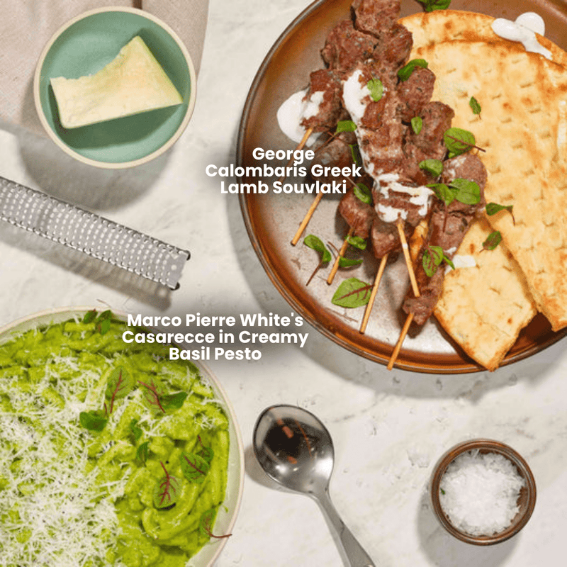 Load image into Gallery viewer, Greek Lamb Souvlaki &amp; Creamy Basil Pesto - Providoor
