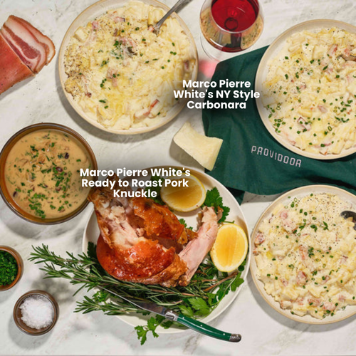 Roasted Pork Knuckle & Carbonara