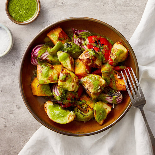 Roast Veg with Green Sauce - Providoor