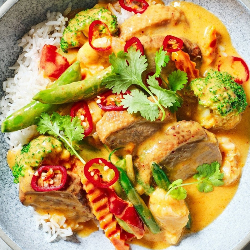 Load image into Gallery viewer, Red Duck Curry with Lychee &amp; Rosella
